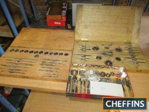 3no boxed tap and die sets, ex model engineer
