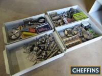 Model makers 4-drawer cabinet with fine selection of chucks, face plates, collets and other related items to suit the previous 2 lots