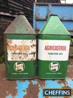 5gallon Agri-Castrol cans (2)