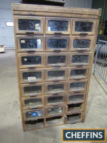 Vintage 24-drawer shop cabinet for repair