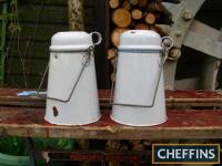 2no. enamel tea flasks