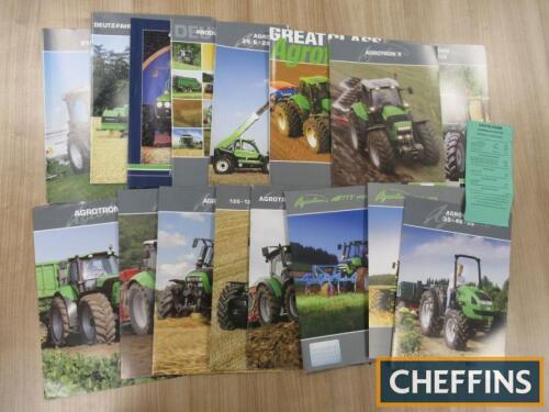 Deutz-Fahr, a qty of agricultural tractor and telehandler brochures and pricelists etc (17)