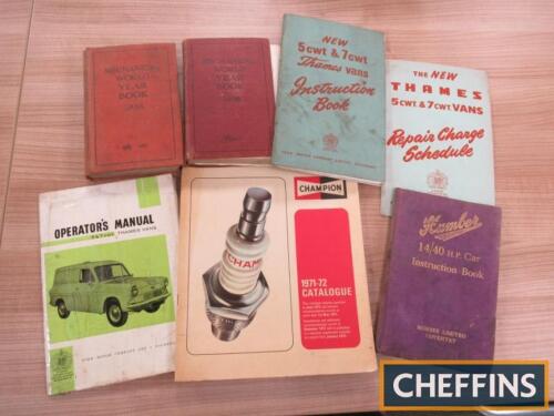 Ford Motor Company, Humber etc, a qty of original instruction manuals, catalogues etc.