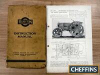 Rushton Tractor instruction manual 56pp, illustrated, together with Trojan Tractor cutting (1934)