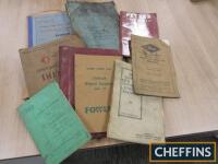 Qty of engine manuals to include; Petter, Villiers, Morris, Fowler, Armstrong Siddeley, Gardner etc