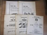 Ransomes selection of plough instructions T78, 82, 103 and C75