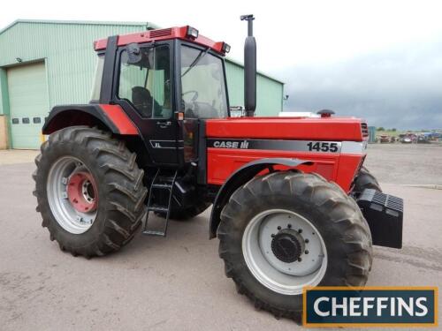 1993 CASE IH 1455XL 4WD 6cyl TRACTOR Reg. No. L885 KSX Serial No. 939D003381 An ex-farm example that is fitted with front weights