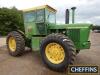 1971 JOHN DEER 7020 4wd diesel ARTICULATED TRACTORReg. No. XFW 101JSerial No. T773R001519RFitted with a swinging rear drawbar and new tyres all round. Showing 10,036 hours