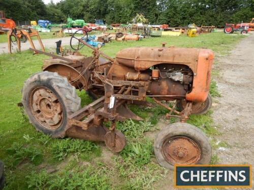 ALLIS CHALMERS Model B petrol/paraffin TRACTORFitted with a mid-mounted ridger. A barn find with electric start. V5 documents available 