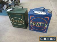 Esso & Pratt's 2gallon fuel cans (2)