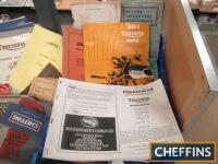 Tray of British motorcycle books, literature