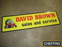 David Brown Sales & Service, a reproduction pictorial sign on aluminium, 72x20ins