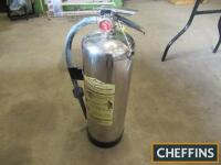 Chromed 9litre fire extinguisher in fine order