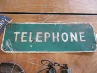 `Telephone` tin sign