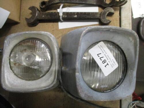 Pair of Massey Ferguson 135 original aluminium lights