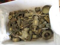 Selection of brass fittings, valves etc