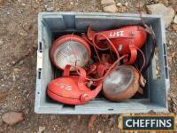 4no. Massey Ferguson plough lights, complete with brackets