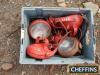 4no. Massey Ferguson plough lights, complete with brackets