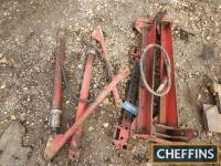 International Harvester B275 loader brackets, complete with hydraulic rams
