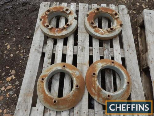 Set of Ford/Massey Ferguson 7.50x16 front wheel weights, inner and outer
