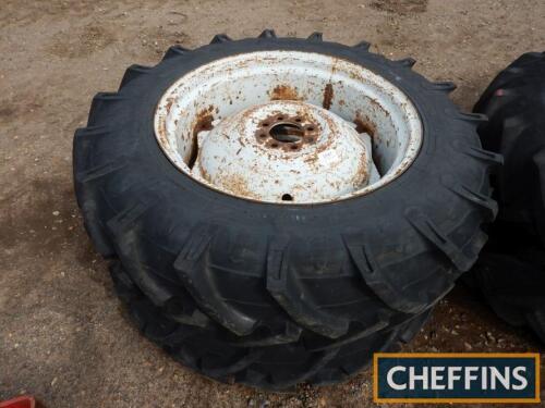 Pair of Massey Ferguson 12.4x28 wheels and tyres