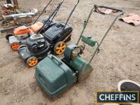 Atco pedestrian mower with collector