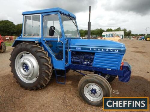 1973 LEYLAND 270 4cyl diesel TRACTOR Reg. No. CTA 143L Serial No. 270N/302813/-169826 Stated to have been lightly restored only and to be mostly original. New tyres are fitted along with new brakes, front weights and rear wheel weights. Offered with V5C