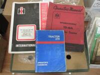 Leyland 270 tractor operators' handbook, together with International operators' manual TD18A crawler and International operators' manual various wheeled tractors