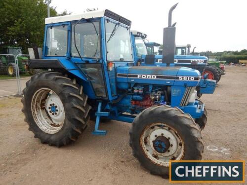 1986 FORD 5610 diesel 4wd TRACTOR Reg. No. C882 JCS Serial No. A65853 A good ex-farm example stated to be showing just 3,408 genuine hours with just one previous owner