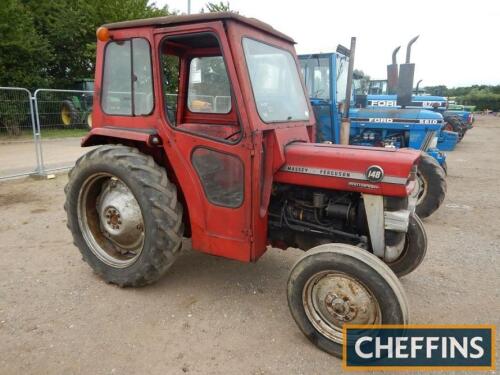 1972 MASSEY FERGUSON 148 Multi-Power 3cylinder diesel TRACTOR Reg. No. XEU 699K Serial No. 600596 Fitted with a Ferguson safety cab, stated to be a good original and straight tractor