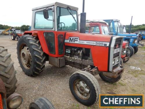 1978 MASSEY FERGUSON 595 diesel TRACTOR Reg. No. CEX 960T Serial No. H119071 A good straight ex-farm example with PAVT rear wheels