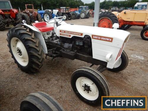 1968 DAVID BROWN 780 3cyl diesel TRACTOR Reg. No. KFL 52G Serial No. 601486 Stated to have been restored over the last 3 years with a new clutch, brake shoes and re-sealed. Showing 6,500 hours and fitted with new 600x16 and 11x28 tyres. Ready for shows an