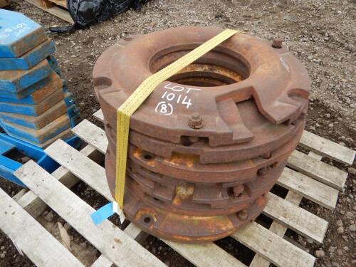 Set of 8 Ford rear wheel weights