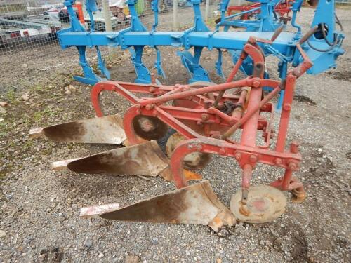 Ransomes 3furrow plough c/w depth wheel