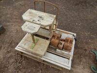 Sack weighing scales complete with weights