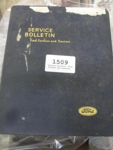 Service bulletin, Ford Fordson and tractors