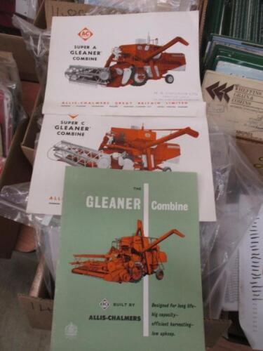 3no. Sales leaflets on Allis-Chalmers Gleaner combines