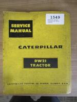 Workshop manual Caterpillar DW-21 tractor