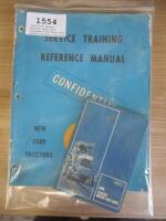 Ford 1000 series service date book, together with Ford 1000 series service training manual