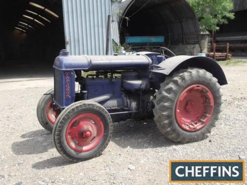 FORDSON Standard N 4cylinder petrol/paraffin TRACTOR A wide wing water washer version fitted with drawbar on 11-25-24 rear cross pattern tyres. An earlier restoration