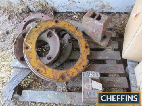 Qty of circular wheel weights and 56lbs weights