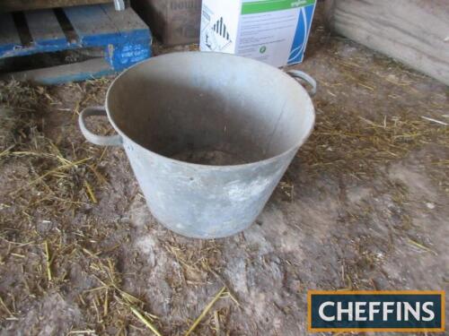 Galvanised feed pail