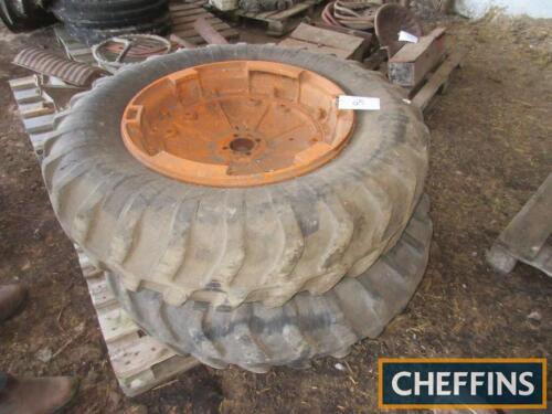 Pr. 11.25-24 wheels and tyres with Dunlop type No.1 24ins diameter cast centres