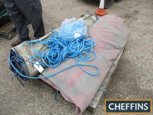 Lorry sheets (2) and ropes