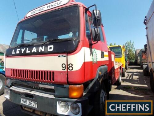 1982 Leyland Roadtrain 4x2 recovery vehicle Reg. No. YNR 367Y Chassis No. 8231221 Fitted with Holmer Recovery body, twin boom crane, roof beacons and Rolls Royce Eagle diesel engine. Offered for sale with current V5C