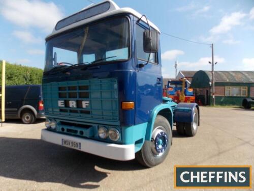 1978 ERF B Series 4x2 5th wheel tractor unit Reg. No. WSV 959 Chassis No. 38136 Fitted with Gardner 180 6cylinder diesel engine and a tidy day cab. Offered for sale with a current V5C