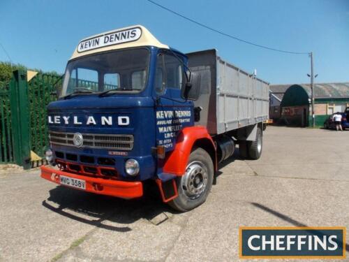 1980 Leyland Boxer 16tonne 4x2 tipper Reg. No. MVG 358V Chassis No. 559145 Fitted with Leyland 6cylinder diesel engine and alloy dropside body, this is a Norwich registered lorry that has been in Lincolnshire ownership since at least 1989 and is supplied