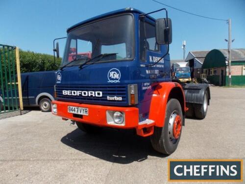 1985 Bedford TL24 24tonne 4x2 5th wheel tractor unit Reg. No. B447 VYR Chassis No. SKSDMUTCGFT102607 Fitted with a Bedford 500 6cylinder turbo engine, this clean looking ex-BBC outside broadcast vehicle is offered for sale with a current V5C