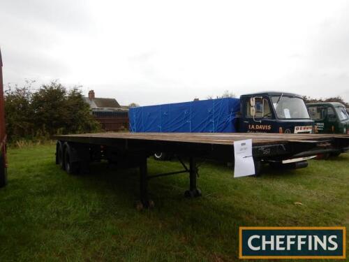 Scammell 30ft tandem axle flat bed trailer