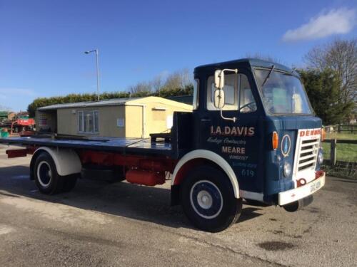 1974 Dennis Dominant twin axle flat bed lorry Reg. No. GGC 403N Chassis No. C3271-3007 Dennis 'The Menace' has featured in Classic & Vintage Commercial magazine (February 1998) and still wears the same livery for I A Davis, Haulage Contractor of Meare, So